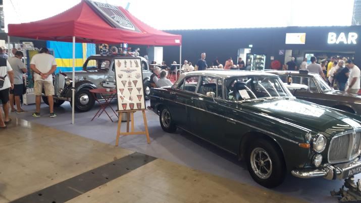 Rover P5B verte du RBCCH exposee au salon Auto-Moto Classic de Toulouse